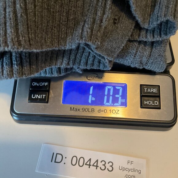 Lands' End XL Gray Cable Knit Cardigan Sweater Wool Bl Minimalist - Picture 11 of 11